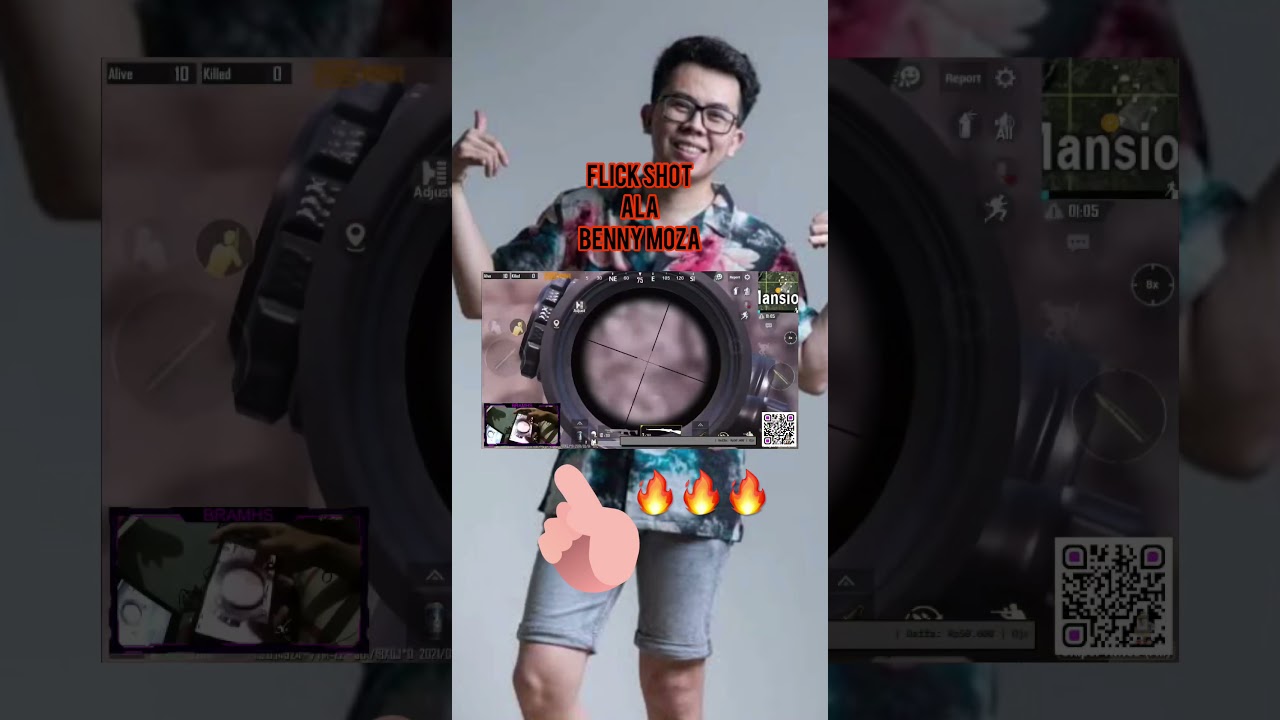 Flickshot Benny Moza 🔥 #sniper #pubgmobile #flickshot #bennymoza #playerunknownsbattlegrounds