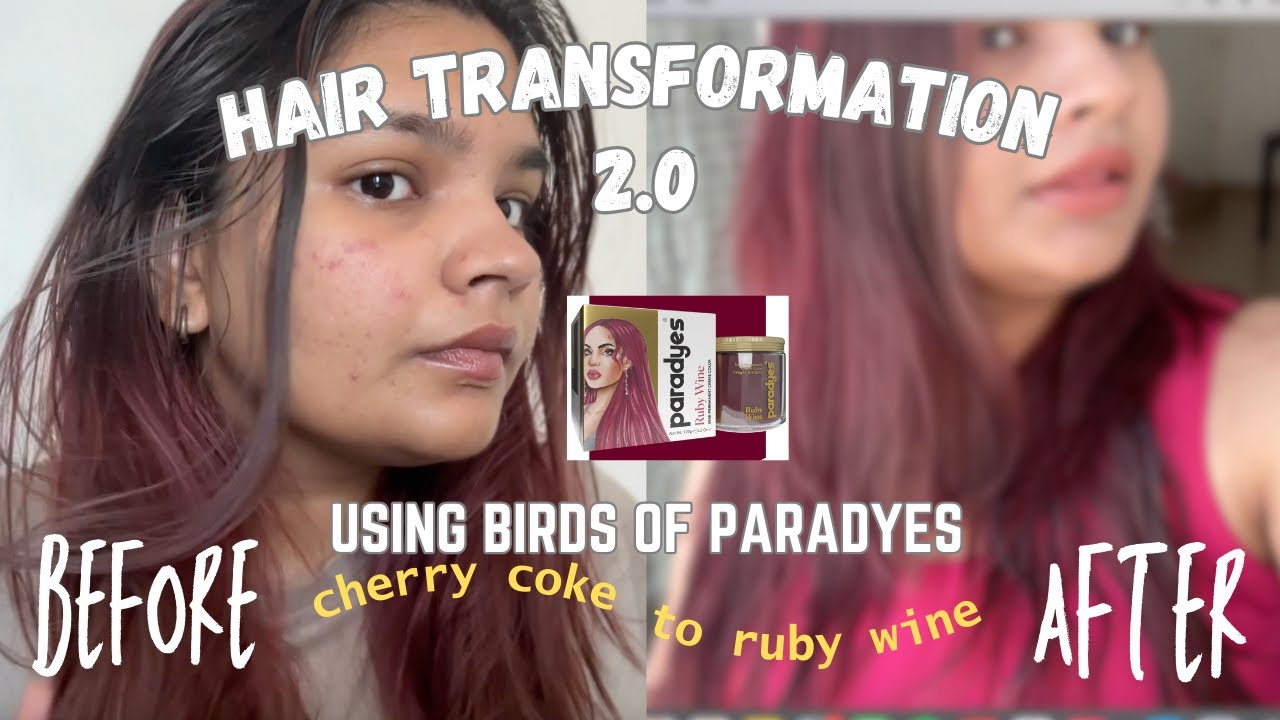 TRYING RUBY WINE😍| BIRDS OF PARADYES| NO BLEACH | FADED CHERRY COKE🍒