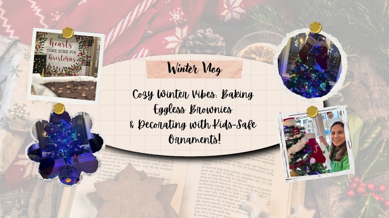 Cozy Winter Vibes:Eggless Brownies & Kids-Safe Christmas Tree Ornaments! #browniesrecipe #hindivlog