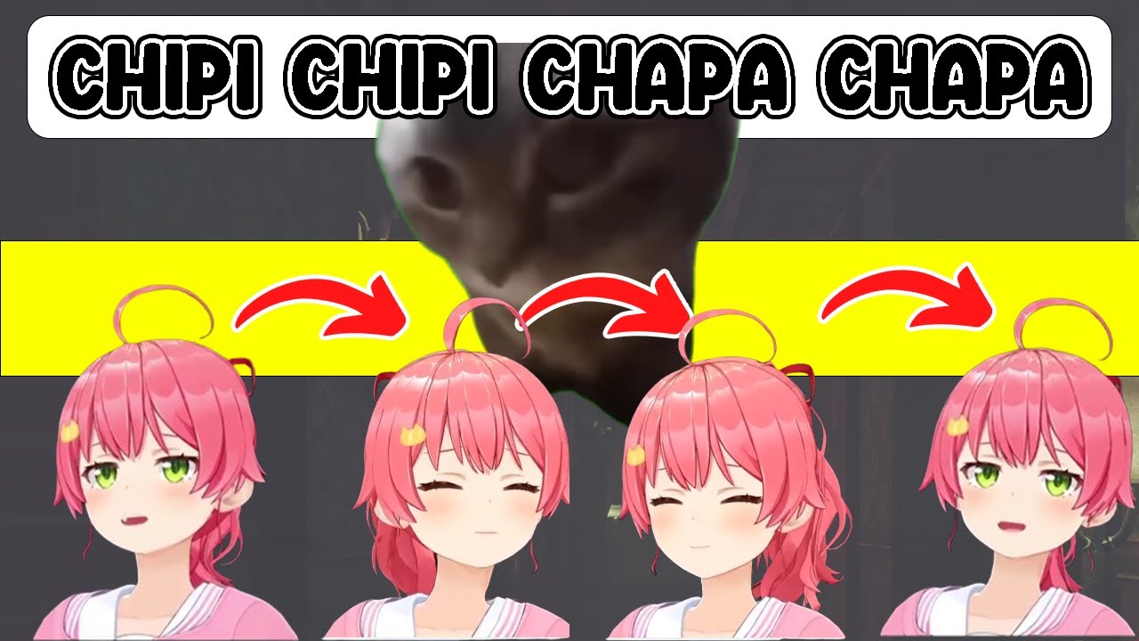 Miko vibes to 'chipi chipi chapa chapa' while she gets scared