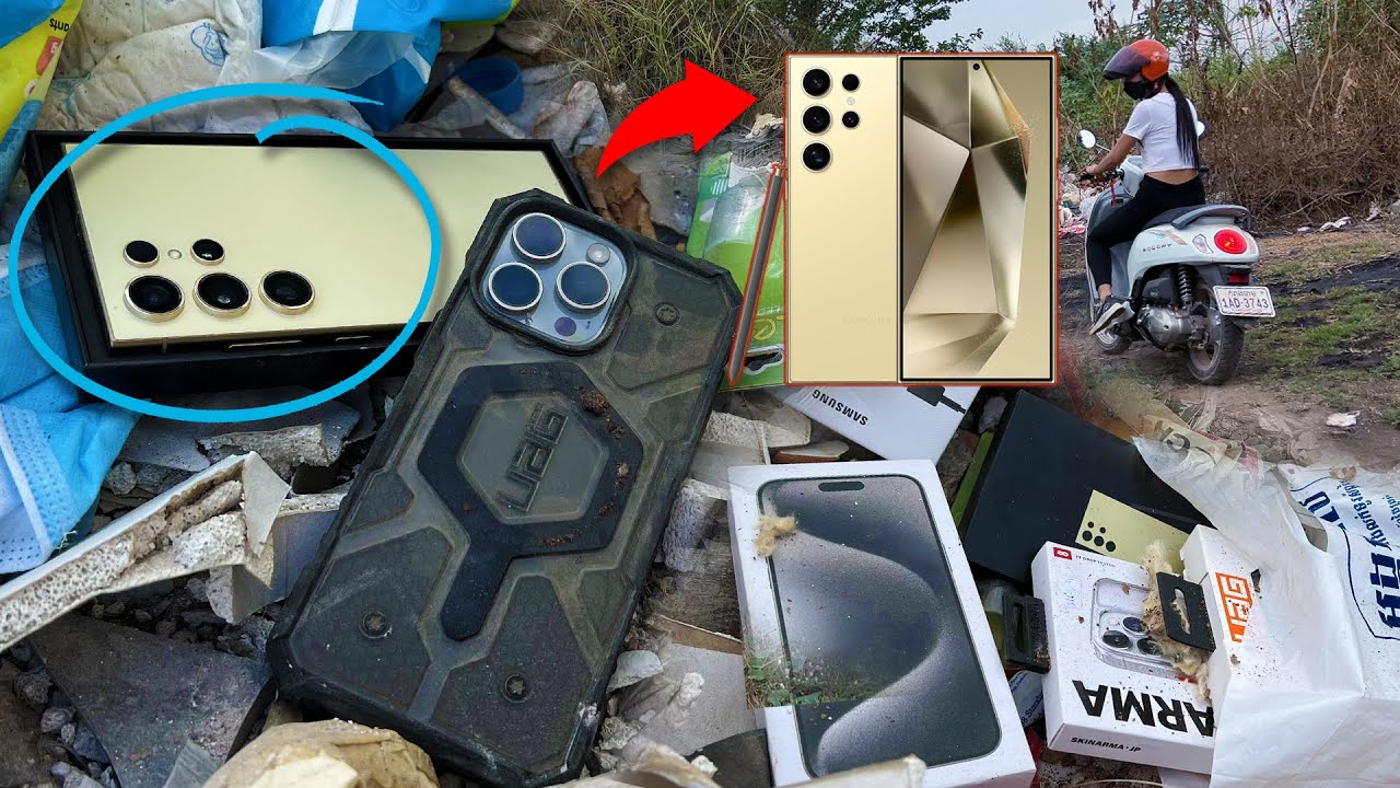 What??😲 Samsung Galaxy S24 Ultra & iPhone 15 Pro Max in the Landfill