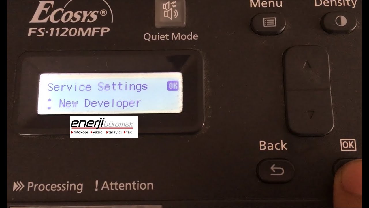 Kyocera FS-1125 / 1025 / 1120 / 1020 Machine Administrator mode. Kyocera Admin Password