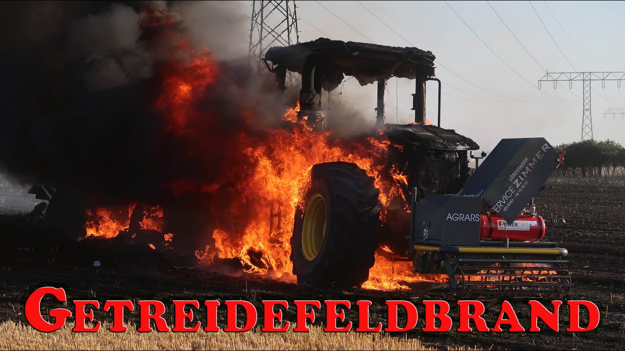 Getreidefeldbrand bei Atzendorf