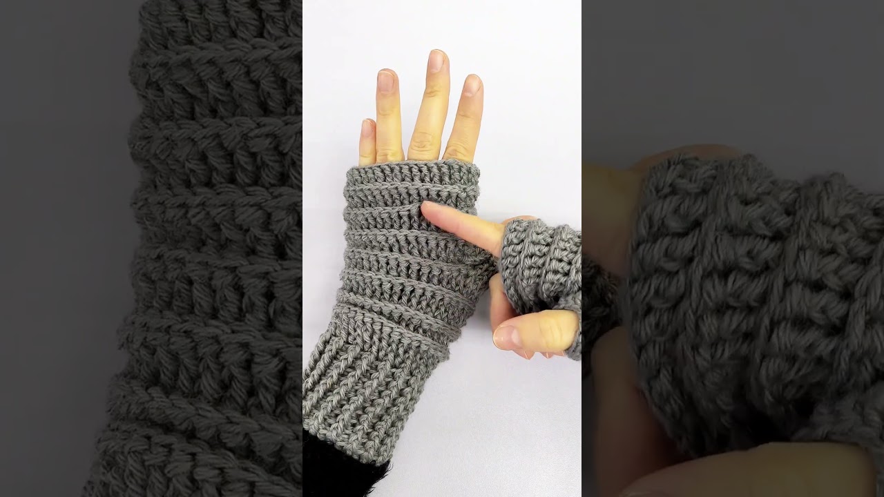 Guanti senza dita all' uncinetto #crochet #elenaraincrochet #uncinetto #guantiuncinetto