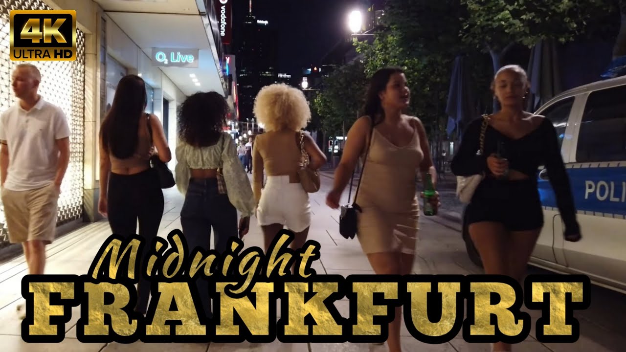 Frankfurt, Germany |🇩🇪| Frankfurt midnight - Nightlife Frankfurt 4K