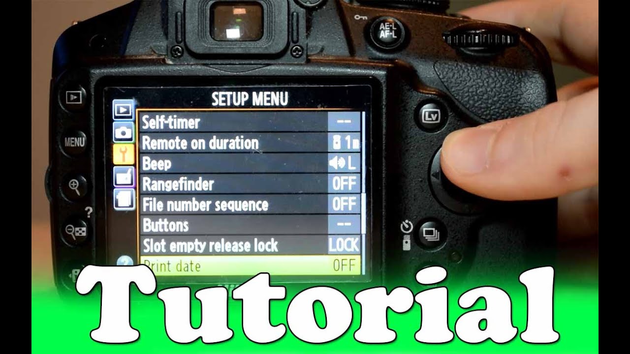 How to: Set up Nikon D3200 DSLR
