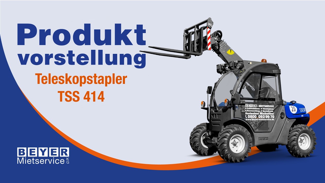 Superkompakter Telehandler TSS 414 von AUSA – NEU bei BEYER-Mietservice
