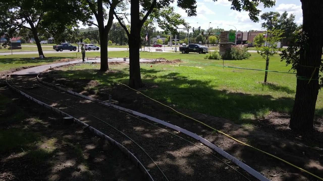 Sidewalk for the Tribute Park &ndash; Construction Progress