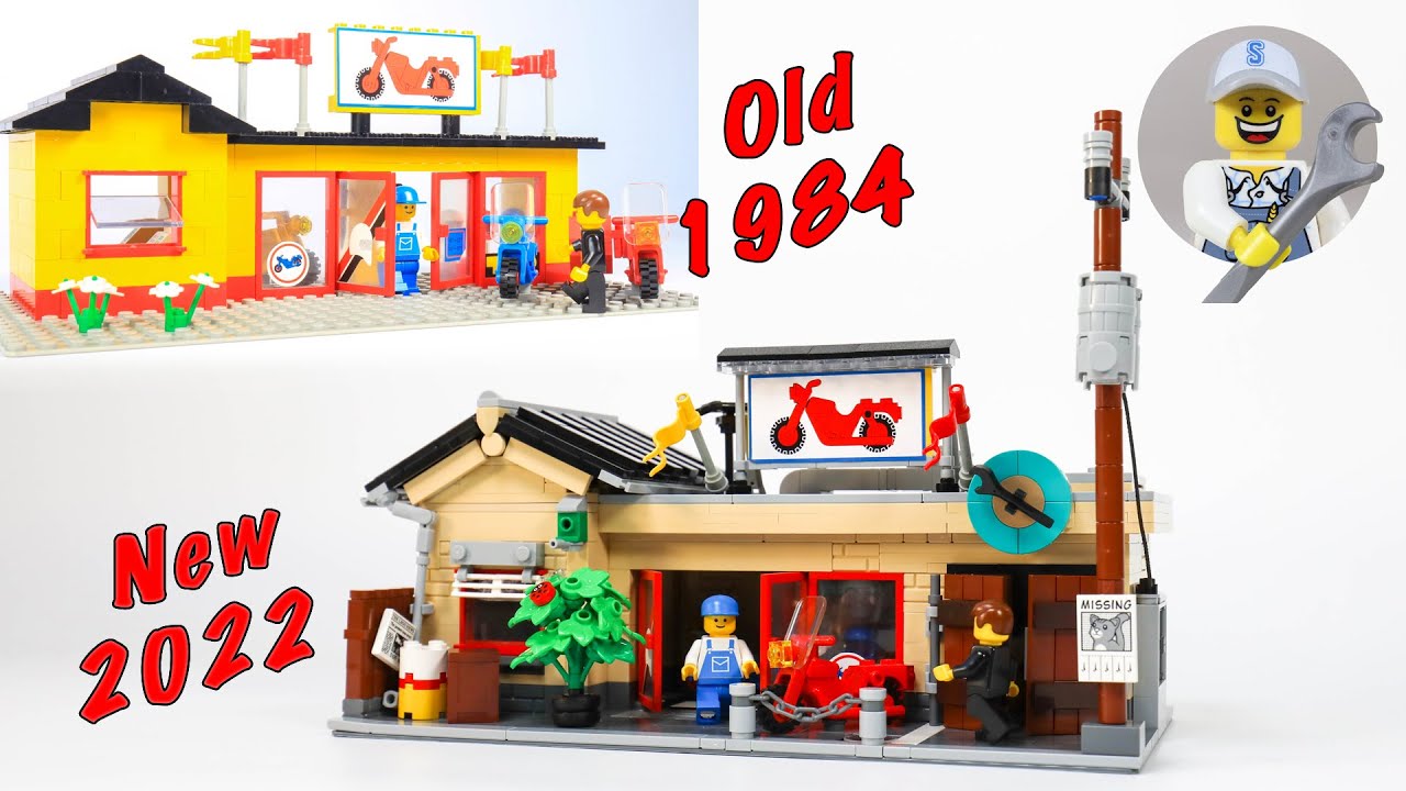 Lego City 6373 Motorcycle Shop / Motorrad Shop MOC stop motion speed build 4K