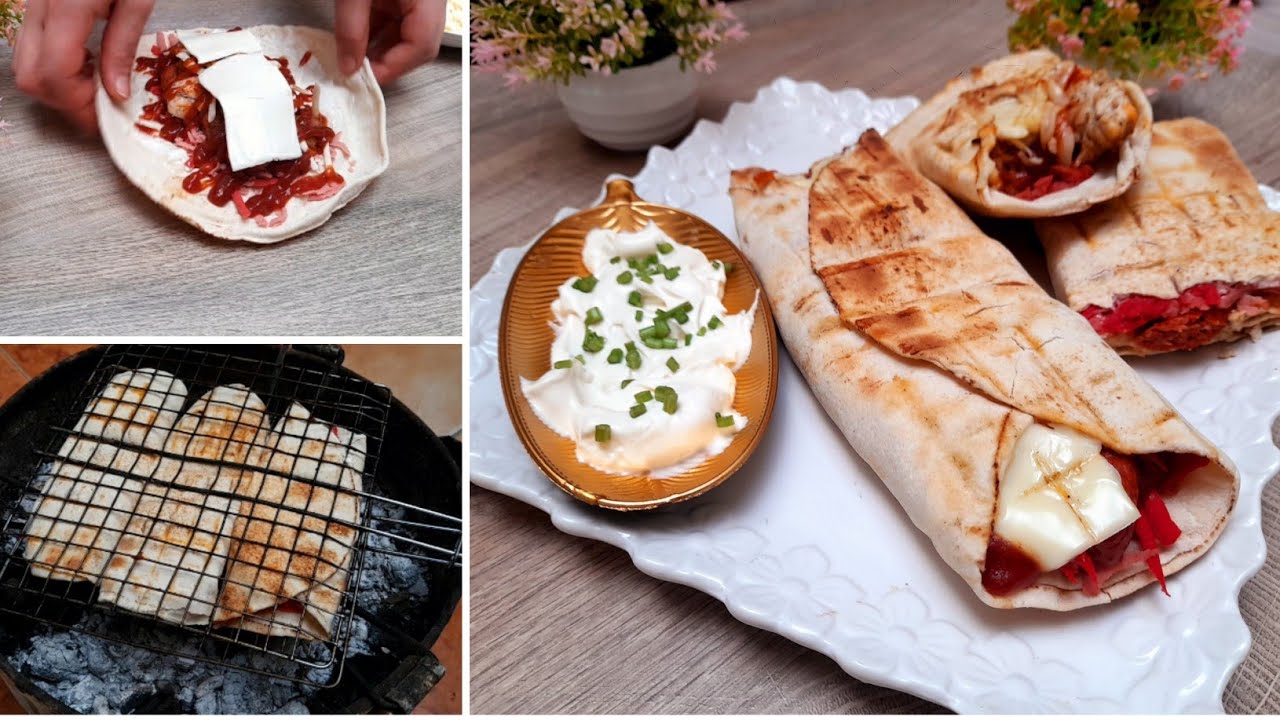 بانيني ميكس على الفحم بدون آلة البانيني، مقرمش و لذيييذ