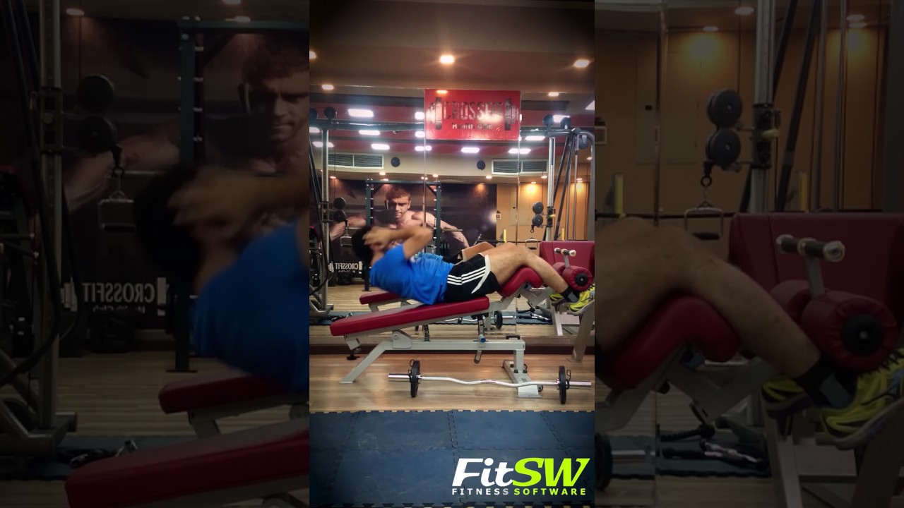 Incline Twisting Sit-up: Exercise Demo How-to