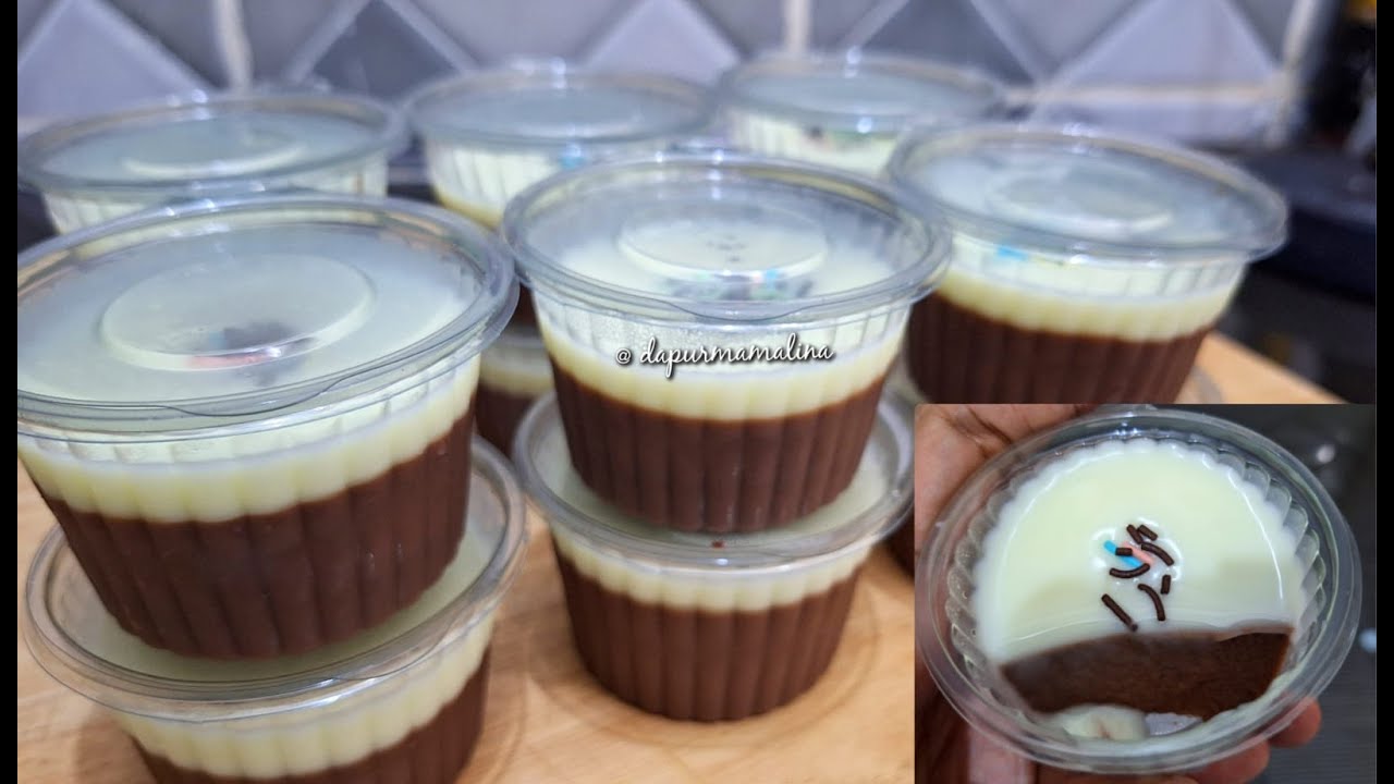 PUDING CUP COKLAT VLA VANILA UNTUK PEMULA...MUDAH BUATNYA DAN DISUKAI