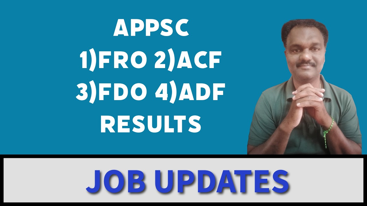 APPSC 1)FRO 2)ACF 3)FDO 4)ADF RESULTS
