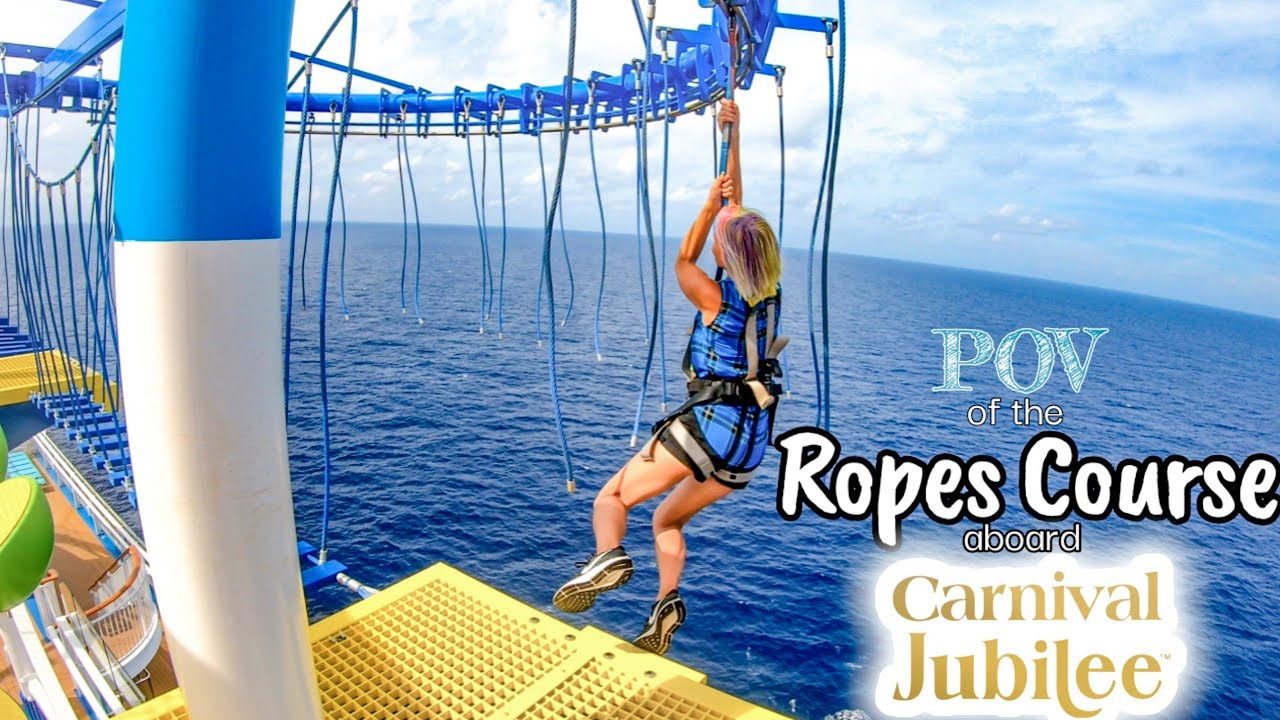 Ropes Course POV | Carnival's Jubilee | Zipline