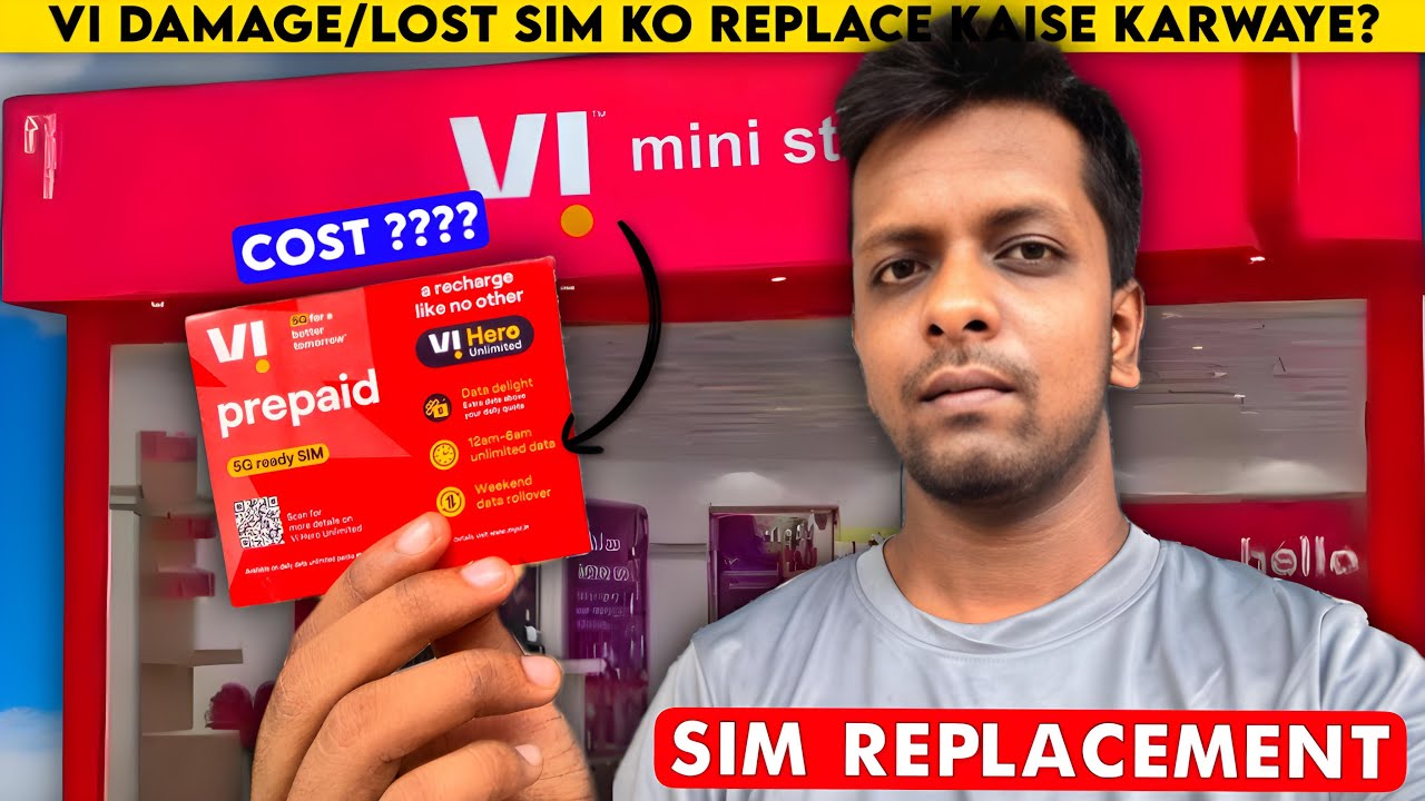 Vi Sim Replacement Kaise Kare Full Process || Lost Or Damage Sim 2024 #replacement #sim #vi