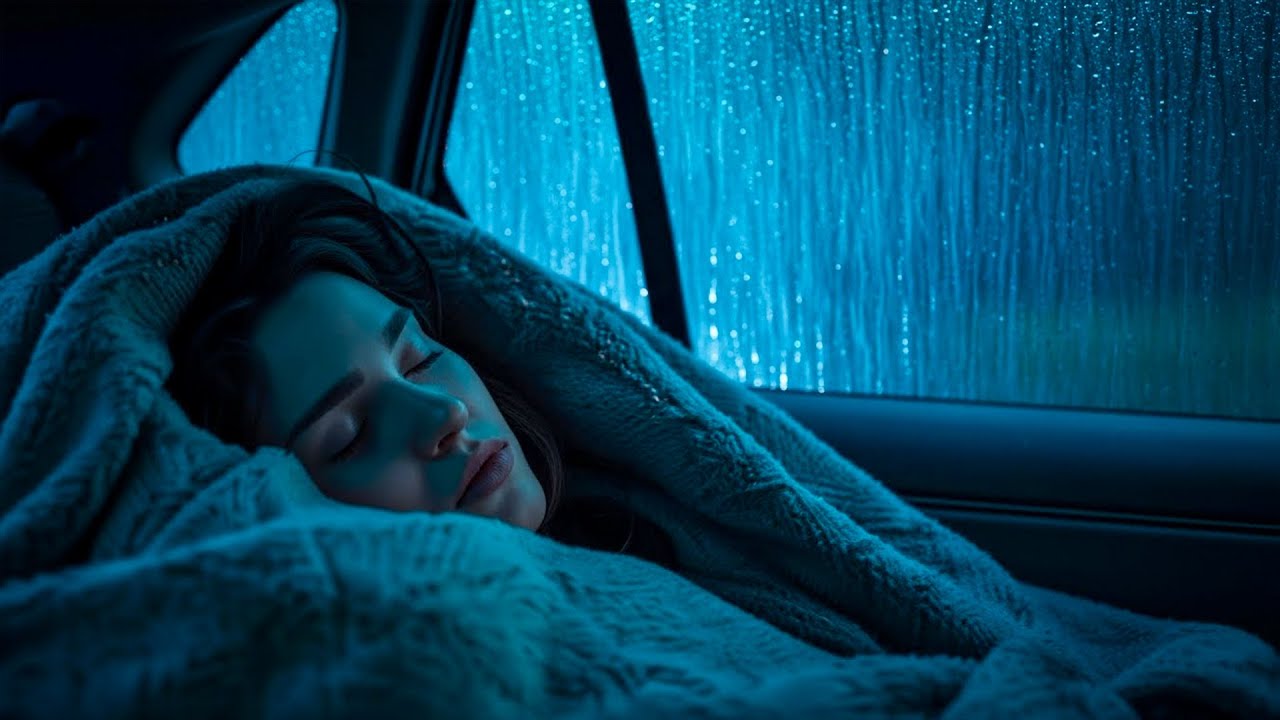 Heavy Rain and Thunder Sounds in a dark screen 🌧️ Sleep Instantly | Anxiety Relief & Deep Sleeping