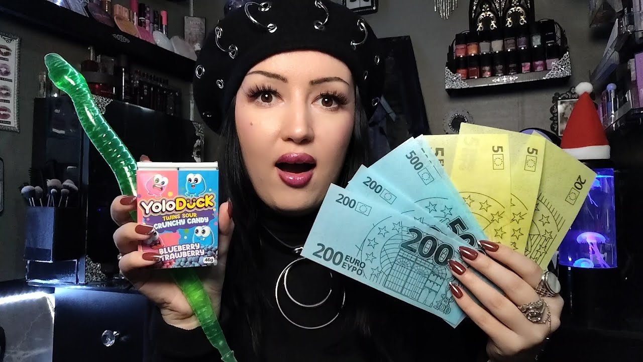 ASMR Jedem pare... I ostale čudne slatkiše 🤑🍬🍫 Edible Money 💶 Weird Candy🍭