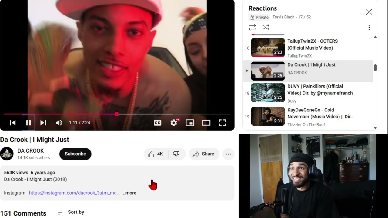 Da Crook - I Might Just (Reaction)