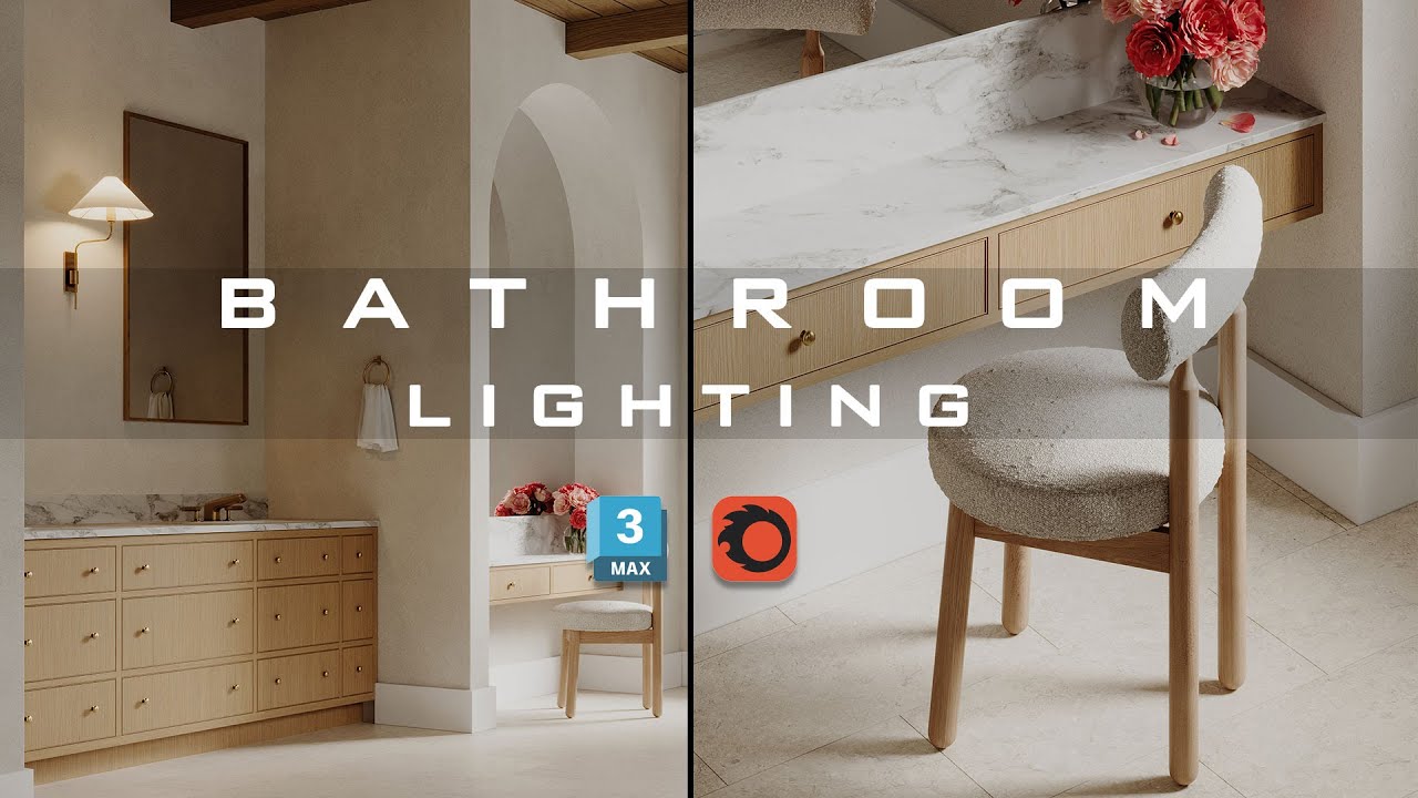 How to Create Realistic Bathroom Lighting in 3Ds Max & Corona render (ArchViz Tutorial)