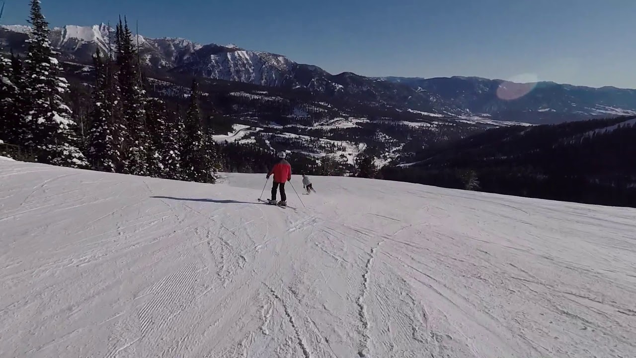 Skiing Big Sky Montana - Elk Park Ridge Run