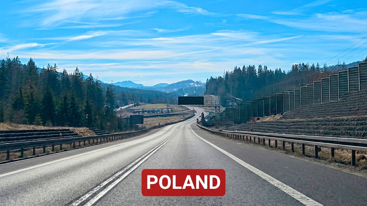 Żywiec to Zwardoń | S1 Expressway Drive in Southern Poland [4K]