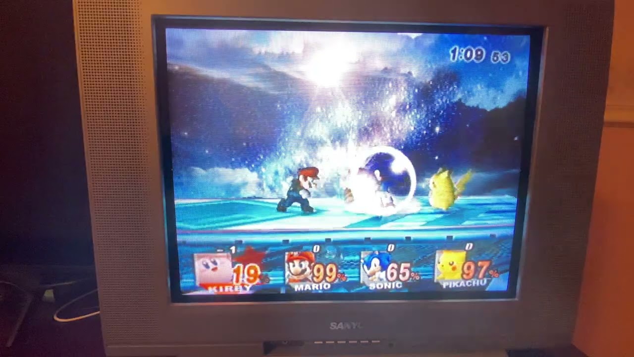 Super Smash Bros Brawl on Sanyo CRT TV (2/2)