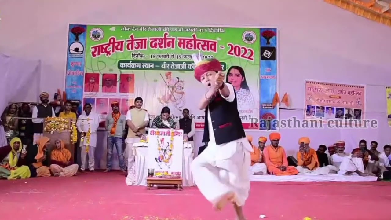 राष्ट्रीय तेजा दर्शन महोत्सव 2022 वीर तेजाजी कॉलोनी थार नगरी बाड़मेर।।धोलिया के दागो लागे तेजाजी सोंग