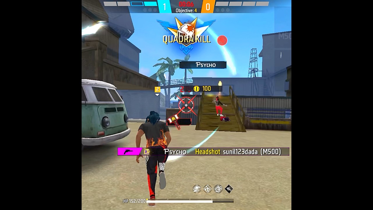PSYCHO 1 vs 4 ☠️🎯‼️|| #freefire || #godpsycho