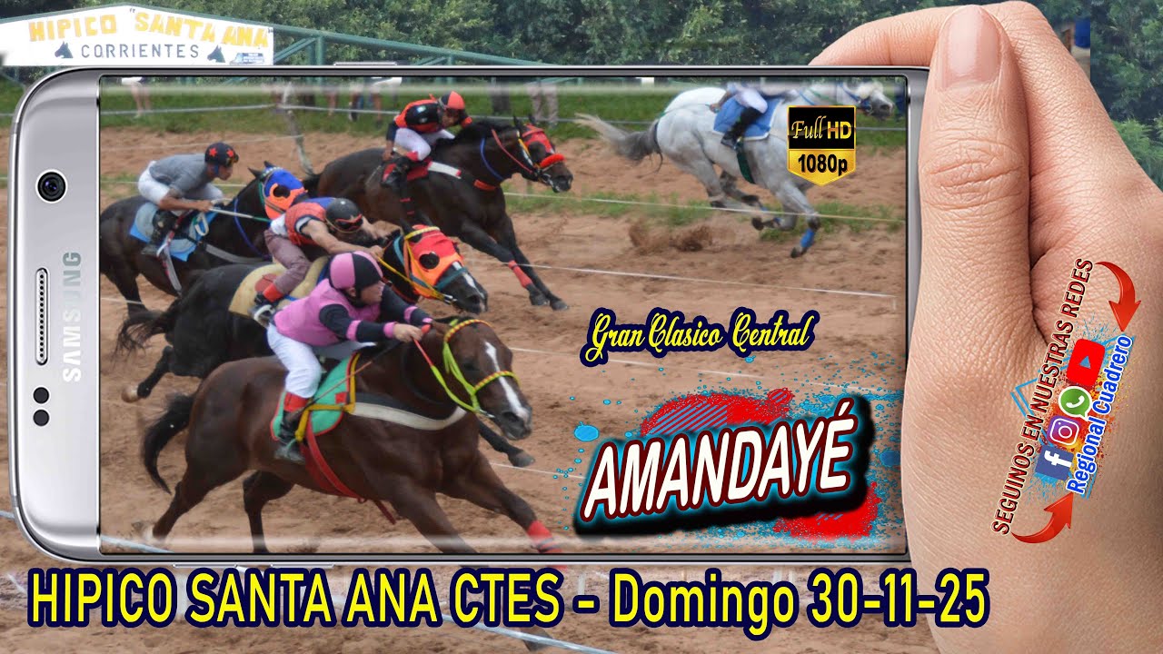 AMANDAY&Eacute;-Clasico central- Hipico Santa Ana Ctes- Domingo 30 de Nov-2025