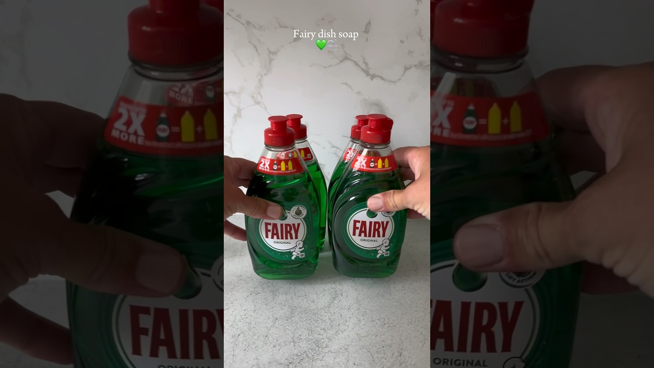 Fairy dish soap restock 💚🫧 #cleantok #satisfying #cleaning #asmr #asmrsounds #dishsoap #fairy #fyp