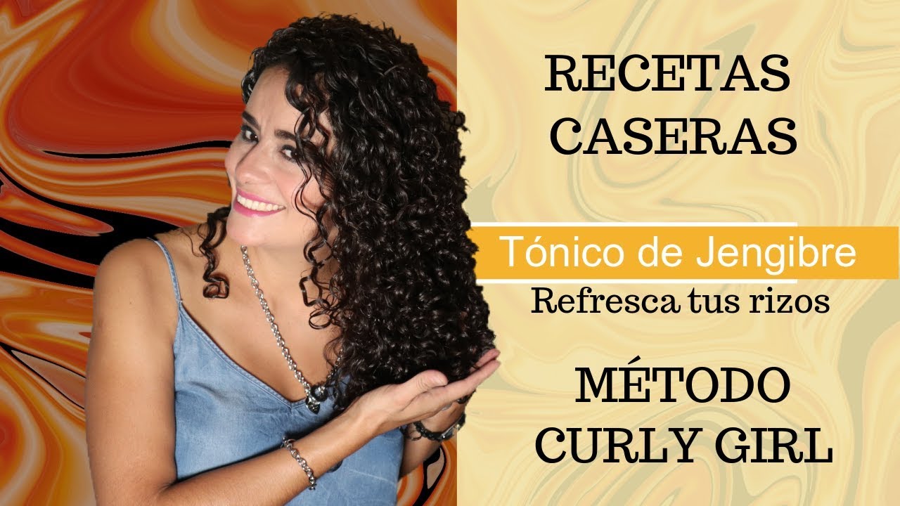 Tónico refrescante para el crecimiento y brillo del cabello, método curly girl