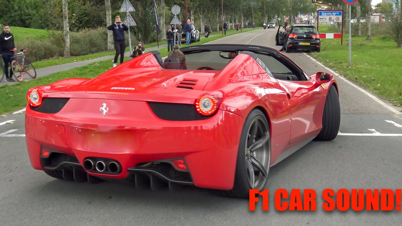 Ferrari 458 Spider with S-Line X-Pipe Exhaust SCREAMING F1 CAR SOUND! Insane Revs and Accelerations!