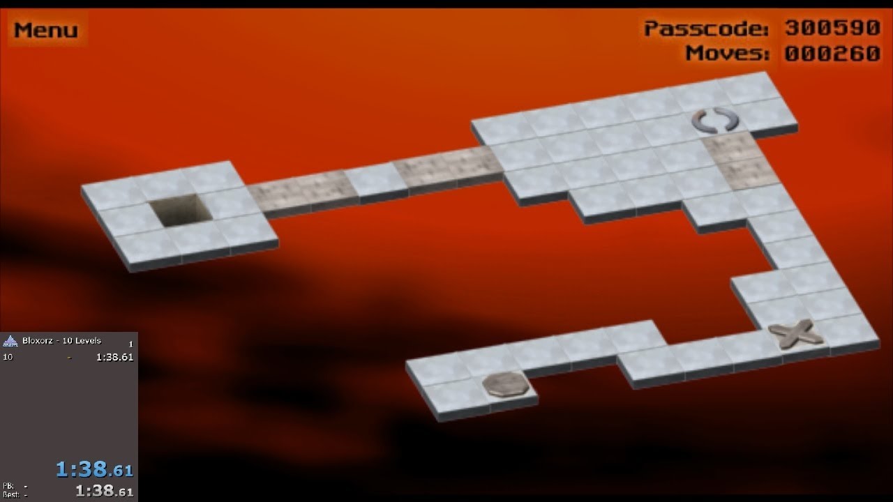 [WR] Bloxorz Any% 10 Levels 1:38.520