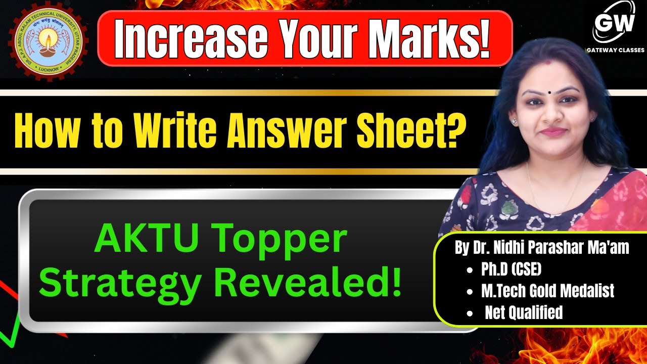 AKTU Exam Tips to Improve Your Marks | By Nidhi Ma&rsquo;am | Gateway Classes