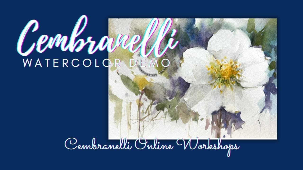 White Hellebore, Watercolor Demo