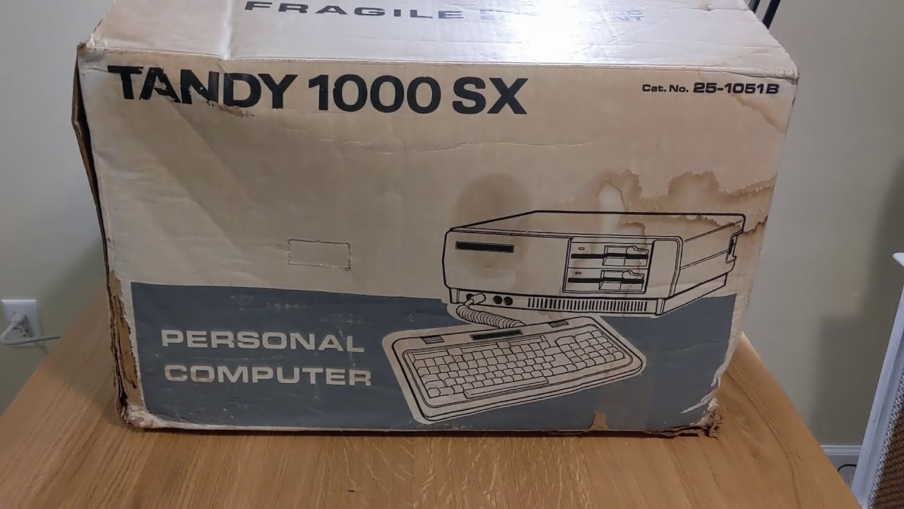 Rare Vintage Tandy 1000 SX computer unboxing and repair