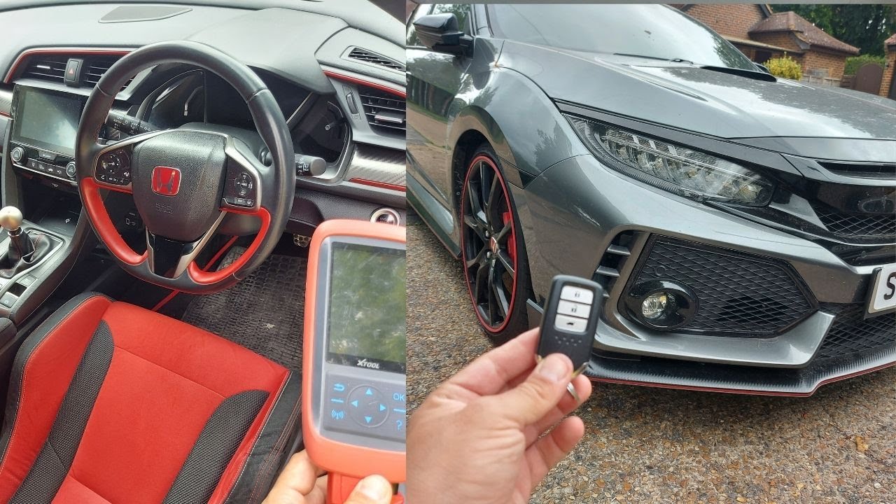 💥2019 Honda Civic Type R spare smart keyless key 💥 Cheie de rezerva smart programata cu XTOOL X100👈