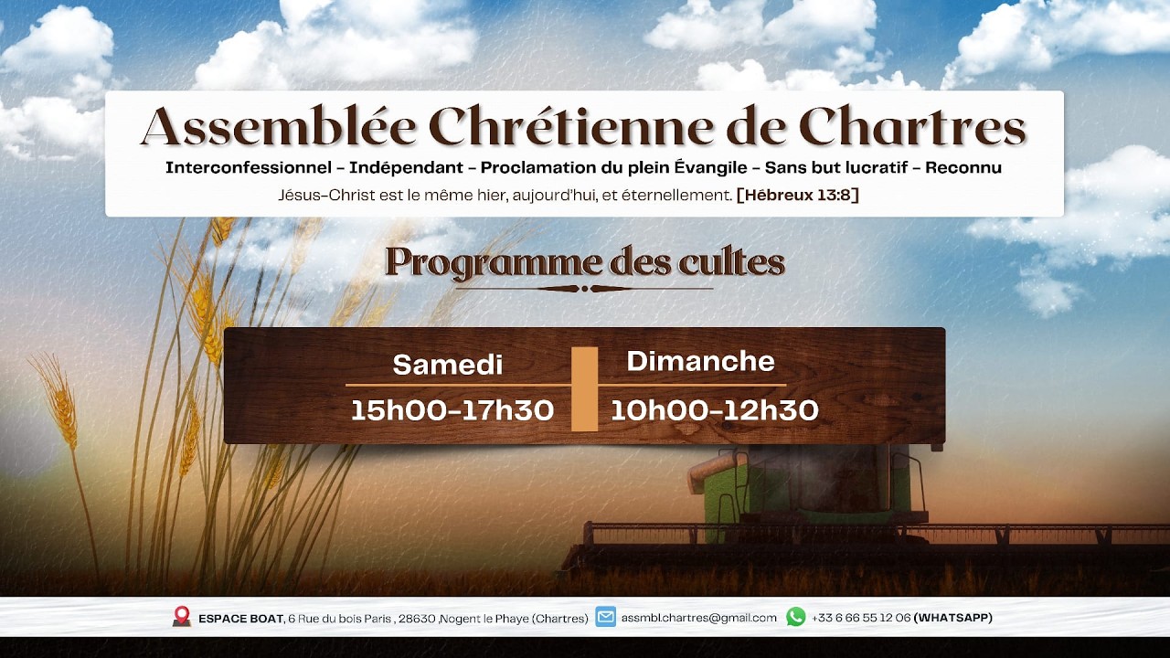 CULTE DU SAMEDI 21 FEVRIER 2026 // SERMON PAR LE FR TIMOTHEE LIKIBI