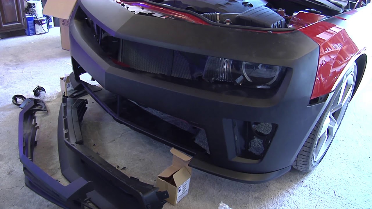 Установка переднего бампера на Camaro ZL1, часть 1 