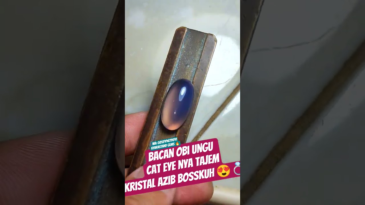 BATU BACAN UNGU OBI KELO CAT EYE TAJEM GIWANG FULL ❗#kyarastandgems #bacanobi