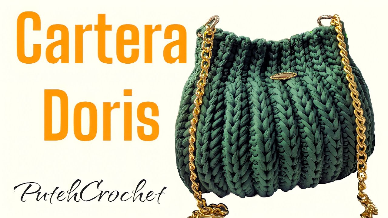 CARTERA PUNTO ESPIGA. CARTERA DORIS  😍😍 Fácil de realizar, principiante en el tejido.