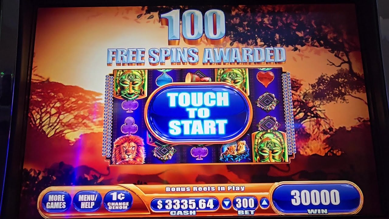 5 SYMBOL TRIGGER 100 SPINS AND MASSIVE JACKPOT ON KING OF AFRICA