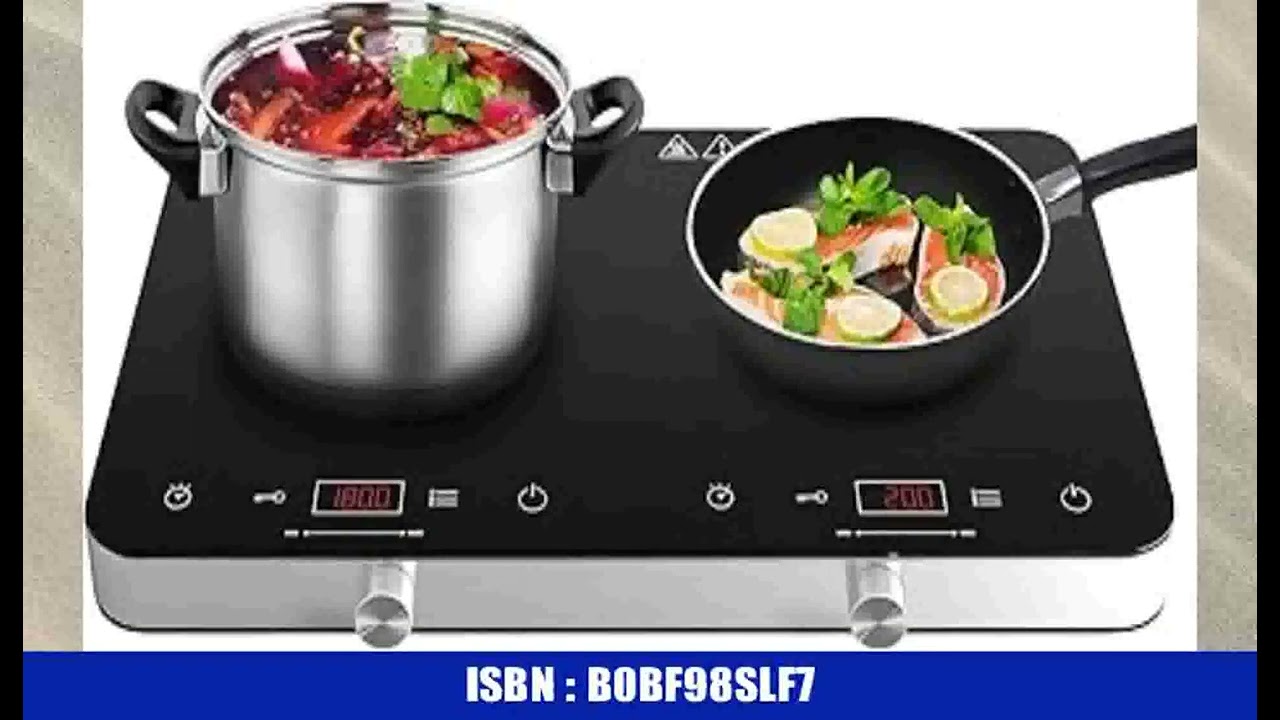 Induktionskochfeld 2 Platten, Cooktron Doppel-Induktionskochplatte mit Touch & Knopfsteuerung,