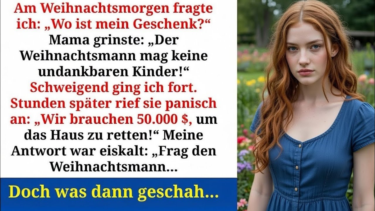 Am Weihnachtsmorgen verspottete mich meine Mutter – doch meine Antwort veränderte alles…