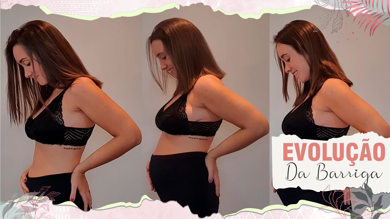 Evolução da barriga na gravidez - Gerando a Maria Júlia