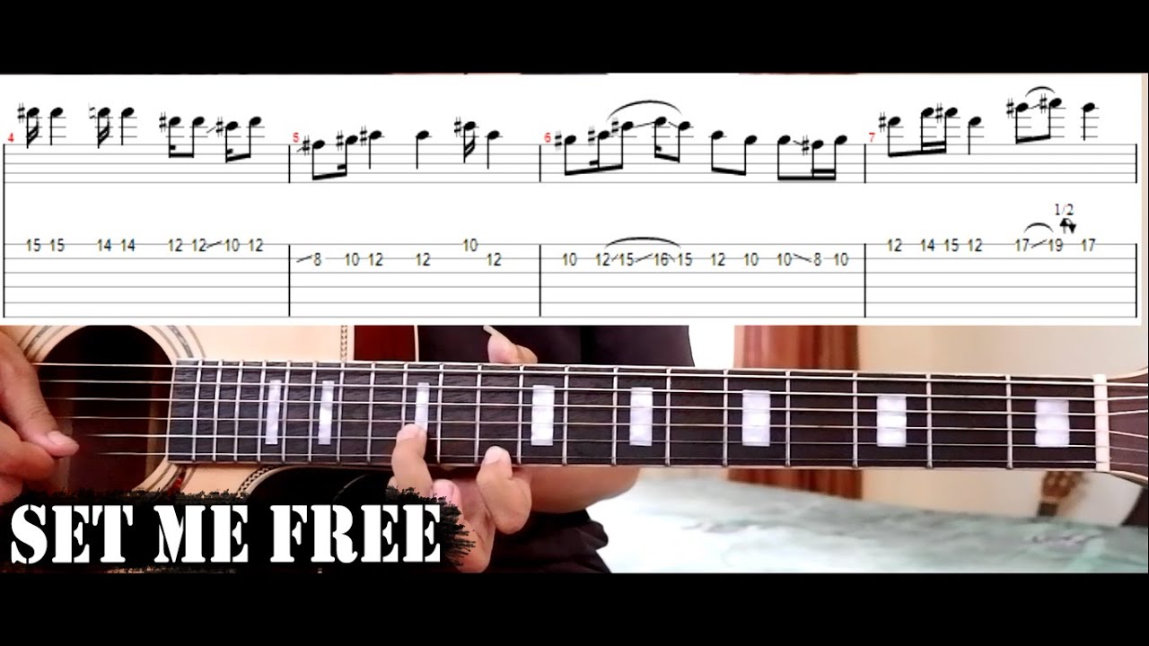 Tutorial Gitar Solo Avenged Sevenfold - Set Me Free Versi Akustik TAB & CHORD
