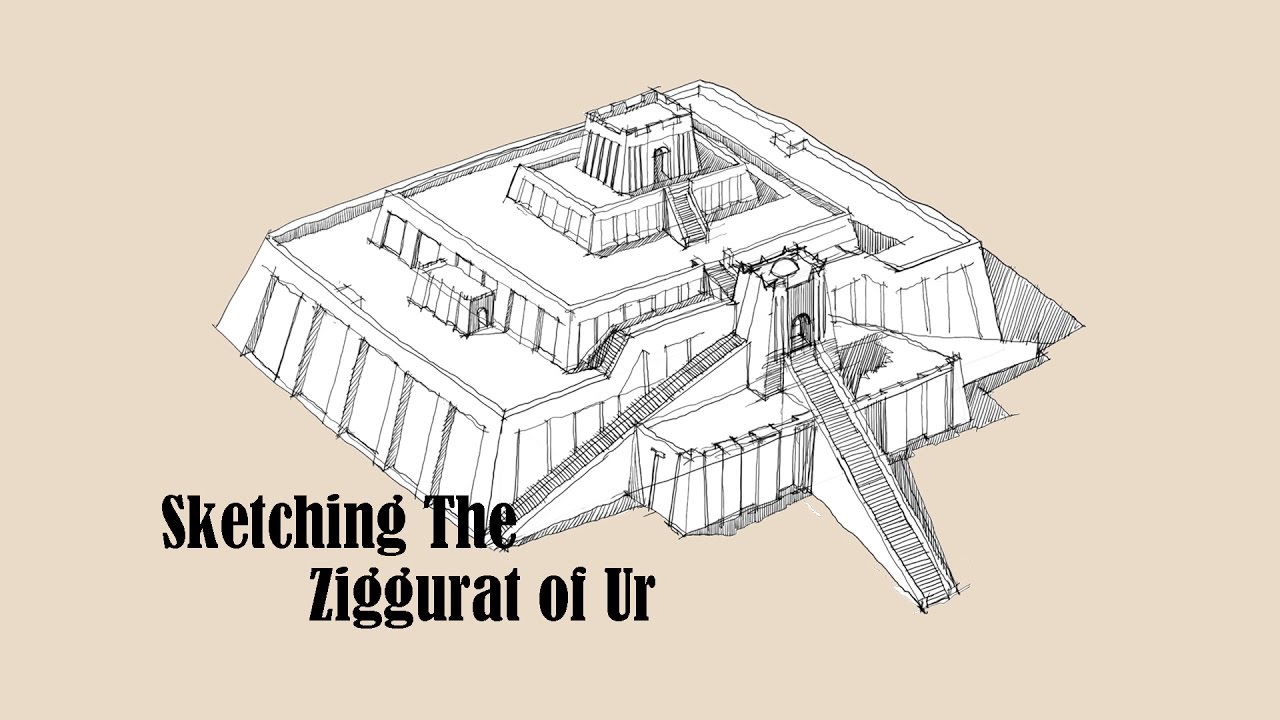 Architecture Sketch #004 Ziggurat of Ur