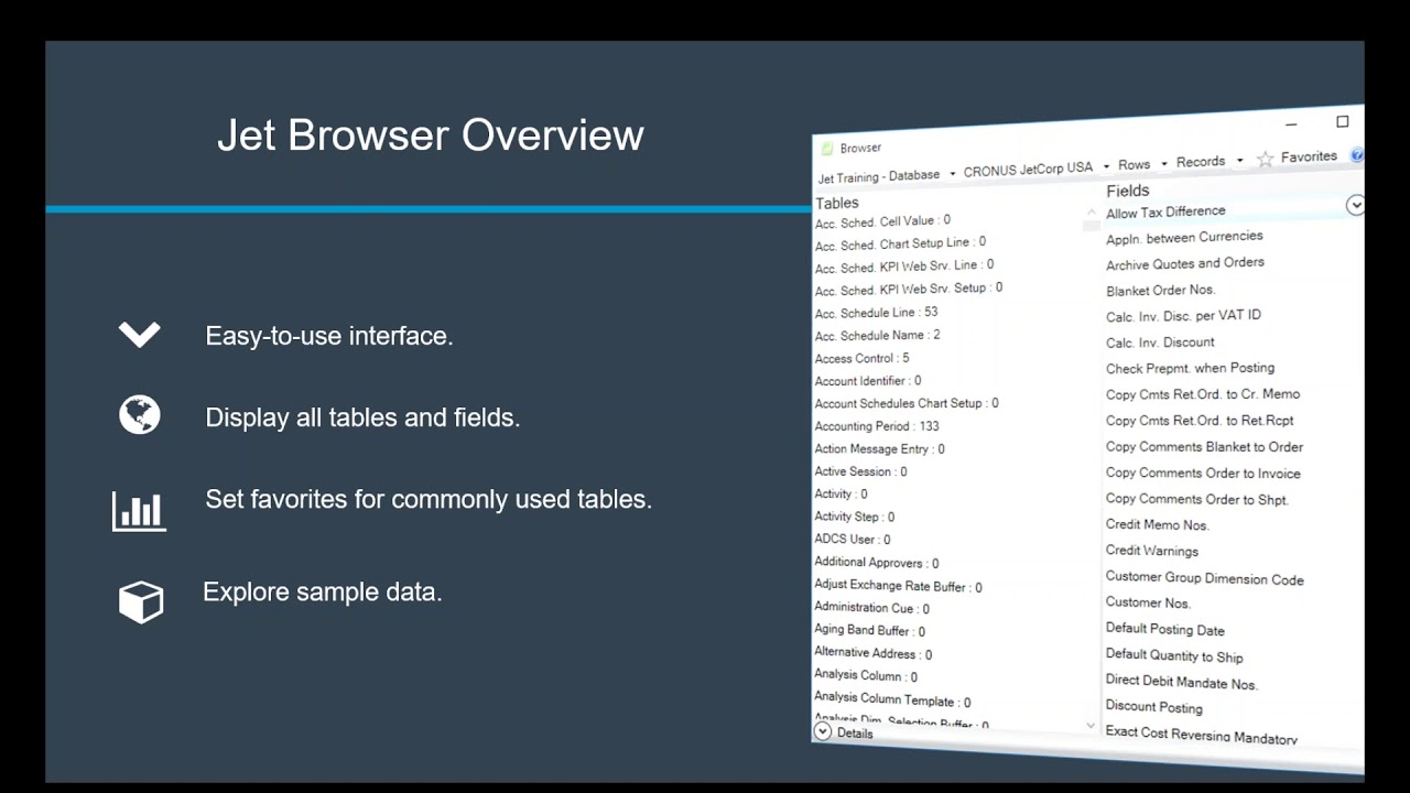 June 2017 Using the Jet Browser