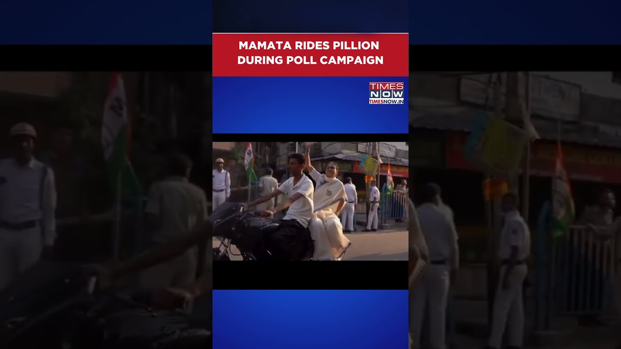 Mamata Banerjee Rides Pillion During Poll Campaign in Bengal&rsquo;s South 24 Parganas#shorts