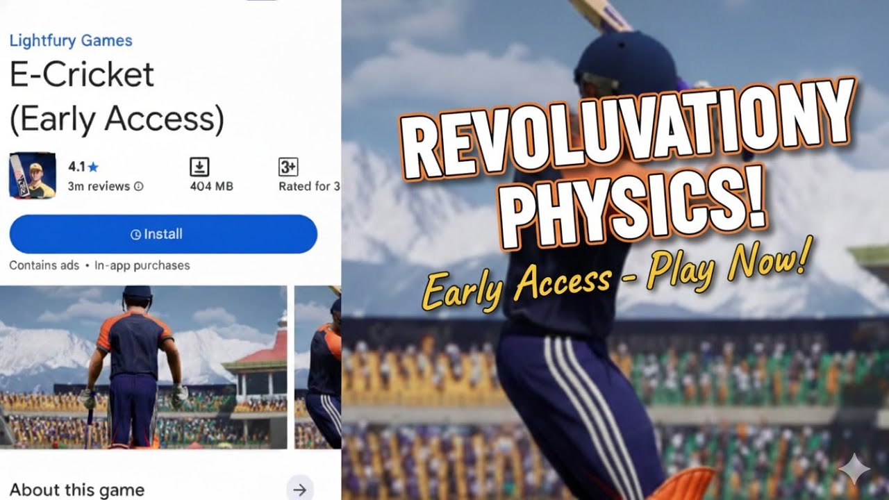Now time for E-cricket//early access beta version pre-register now...